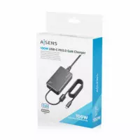 Cargador de Sobremesa Gan 100W PD3.0 1XUSB-C 1.8M AISENS