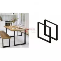 Pata Mesa Cuadrado 710x580 Mm Negro Mate