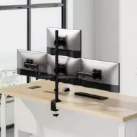 Soporte de Mesa para 4 Tv/monitor AISENS 13" - 27" 2 Brazos Giratorio/inclinable hasta 8KG Black