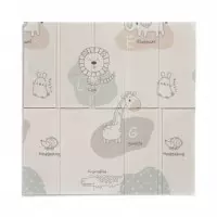 Alfombra de Juegos Reversible Trendy 8917 Animal Gris 120×120 Cm. MS