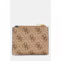 Milano Bifold Top Zip Beige Brown  GUESS