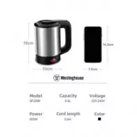 WESTINGHOUSE Hervidor de Agua Pequeño para Viajes 0.5L 600W WKWK001