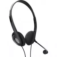 TRUST Auricular de Casco con Microfono para Pc  con Cable Jack 3.5MM 1.8MTRS Negro 24659-02