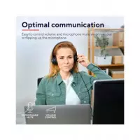 TRUST Auricular de Casco con Microfono para Pc Ayda con Cable Jack 3.5MM 1.8MTRS Negro 25087