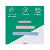 STOCK LIDER Pinza Cierra Bolsas 12 Piezas SL10450