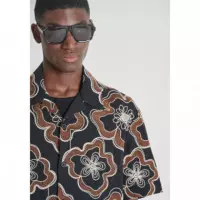 Camisa Relaxed Fit «dover» de Algodón Bordado con Estampado Floral de ANTONY MORATO
