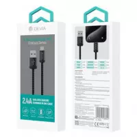 DEVIA Cable Datos Lightning a USB a 2MTRS Negro