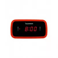 Radio Despertador SUNSTECH FRD60, Color Rojo