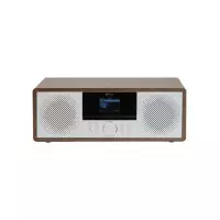 DENVER MIR-270DW, Altavoz con Dab+, Wifi, Bluetooth, Usb, Madera Oscura