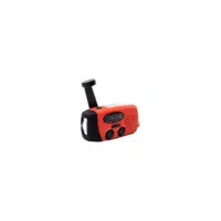 Radio Linterna DENVER SCR-2005 de Emergencia Am/fm con Usb, Batería Solar y Dinamo Roja
