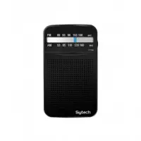 Radio de Bolsillo Sytech SY1660 AM/FM Vertical Negra