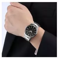 CASIO MTP-1303PD-1AV Reloj Analógico para Hombre - Esfera Negra, Estilo Clásico, Acero Inoxidable y Wr 50M