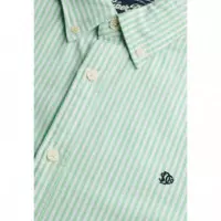 SUPERDRY Camisas Hombre Preppy Oxford L/s Mint Stripe M4011100A-GSM