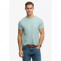 SUPERDRY Camiseta Hombre Cotton Classic Linen Pkt Tee M1012371A-9WT