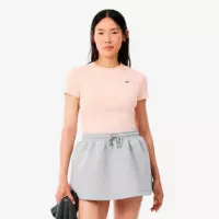 Camiseta de Canalé de Corte Ajustado  LACOSTE