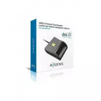 AISENS Lector de Tarjetas Inteligentes ,dni USB 2.0 ASCR-SN01-BK