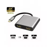 ANDOWL Adaptador Tipo C a 2XHDMI+USB+TIPO C  Q-HD400