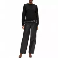 KARL LAGERFELD - Signature Hem Sweatshirt - 999 - B3W20031/999