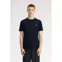 Camisetas Hombre Camiseta FRED PERRY M4613 Ringer Cinta Deportiva Azul Marino