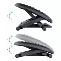 TOOQ Reposapies Ajustable TQFR0603-B Negro