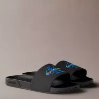 Chanclas Contorneadas de Lona con Logo  CALVIN KLEIN