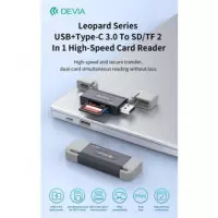 DEVIA Lector de Tarjeta Sd / Microsd Usb/usb-c 3.0 5GBPS Capacidad Maxima de Lectura 2TB