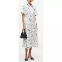 TOMMY HILFIGER - Vis Twill Rope MIDI Ss Dress - 0K7 - F|WW0WW50978/0K7
