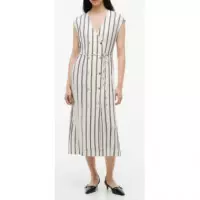 TOMMY HILFIGER - Nautical Stripe Ns MIDI Dress - 0AB - F|WW0WW51013/0AB