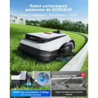 ECOVACS Goat A1600 Lidar Pro Robot Cortacésped para 1.600M2 con Ia