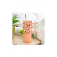 QUOKKA Termo Umi Floral Coral 720ML 6H CALIENTE/12H FRIO/36H Hielo