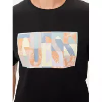 Ss Cn GUESS Mosaic Tee Jet Black A996