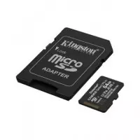 KINGSTON Tarjeta Memoria Micro Sdxc 64GB con Adaptador 100MB/S V10 A1