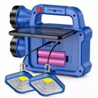 Linterna Solar Recargable AIRMEC Led con Powerbank y 2 Lámparas Externas