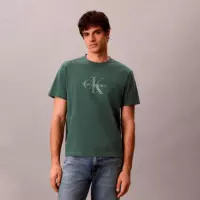 Camiseta de algodón lavado con monograma
