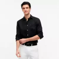 Camisa de Corte Regular en Puro Lino Lavado  TOMMY HILFIGER