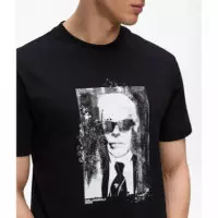 Klj Reg Karl Kameo Tee Black  KARL LAGERFELD