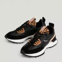 Zapatillas con Detalles en ante con Piel  PEPE JEANS