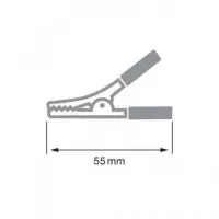 NIMO Pinza Cocodrilo Banana 4MM Negro CON607
