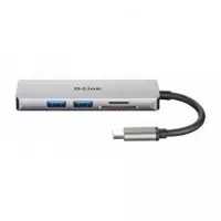 Hub D-LINK Usb-c a USB 3.0 HDMI Lector de Tarjetas Sd/microsd Gris (DUB-M530)