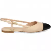 Punta Negro S/talon Piel Beige  UNISA