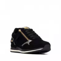 XTI Zapatilla Suave de Antelina 146368-NEGRO