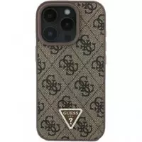GUESS Carcasa Triangle Strass Iphone 16 Pro Max Marron