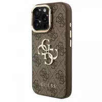 GUESS Carcasa 4G Soporte Camara Iphone 15 Pro Max Marron