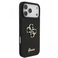 GUESS Carcasa Glitter 4G Iphone 17 Pro Max Negro