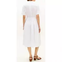 TOMMY HILFIGER - Ess Linen MIDI Ss Shirt Dress - 0F6 - F|WW0WW49633/0F6