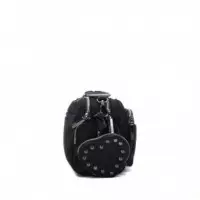 XTI Bolso Bandolera con Cierre de Cremallera 184651-NEGRO