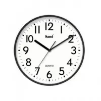 SAMI Reloj de Pared Analogico RSP-11633 Negro Silencioso
