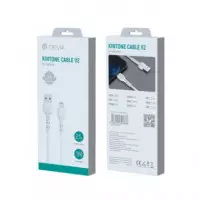 DEVIA Cable Datos Tipo C M/m 60W 3A 1MTR Blanco