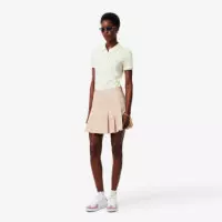Falda Corta Plisada de Algodón Elástico  LACOSTE