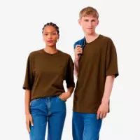 Camiseta de Corte Amplio de Punto Jersey de Algodón Grueso  LACOSTE